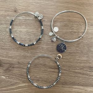 Set of three Alex and ani bracelets
